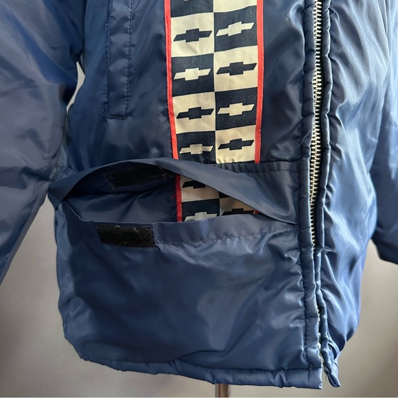 Sold Vintage Horizon Chevrolet Corvette Jacket Quilted Racing Coat Blue - Picture 6 of 15